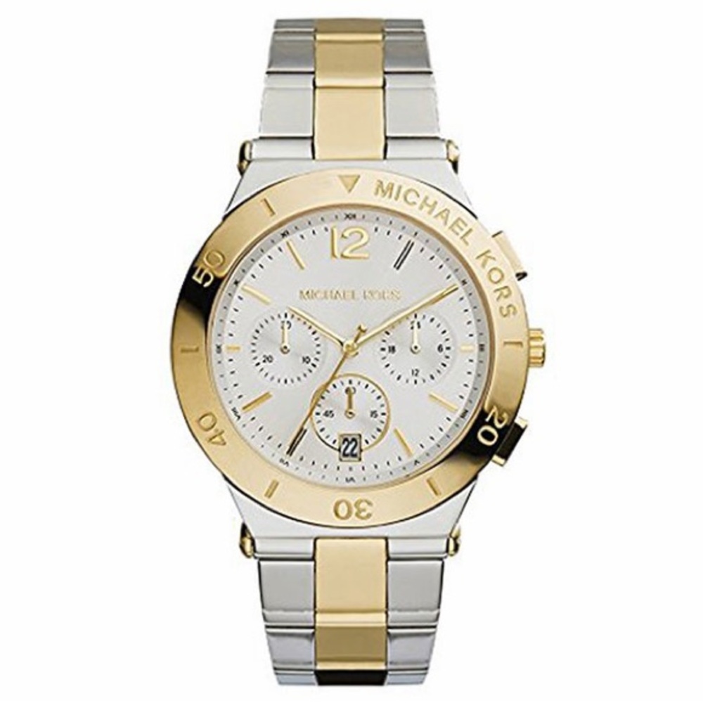 Michael Kors Wyatt Two-Tone Stainless Steel Chronograph Watch, model MK5934
